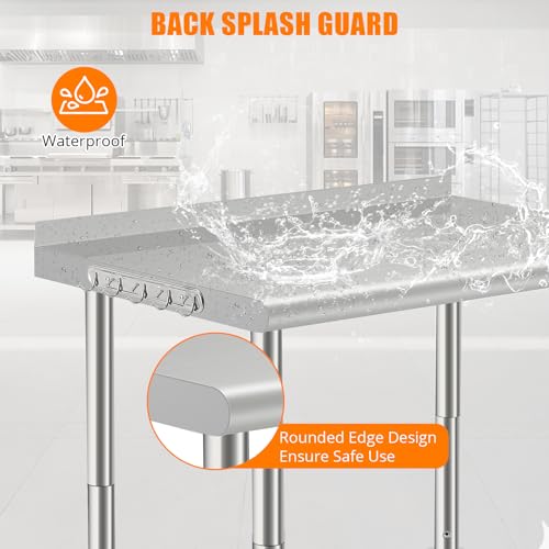 Table de travail en acier inoxydable double couche Garvee pour bar - 5