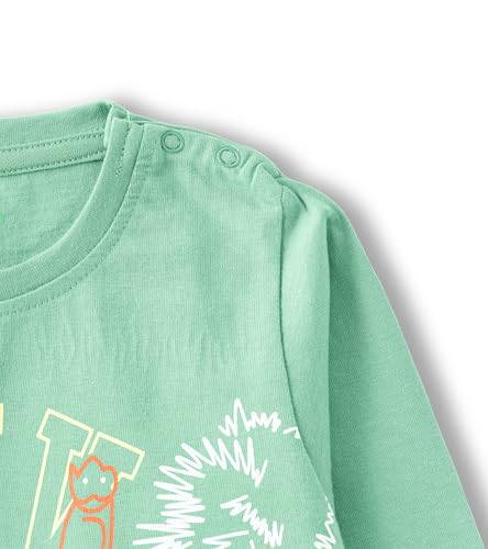 Image of YUV Infant Boys 100% Cotton Regular Fit Full Sleeve Printed T-Shirts, Pack of 5