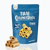 Thai Coconut Rolls (Original Flavor) – 100% Pure Coconut Milk – Gluten-Free – Authentic Thai Taste – Crispy & Delicious (3.53oz)