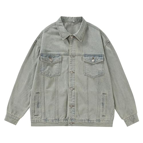 Blouson trucker en jean pour homme, veste denim classique et ajustée