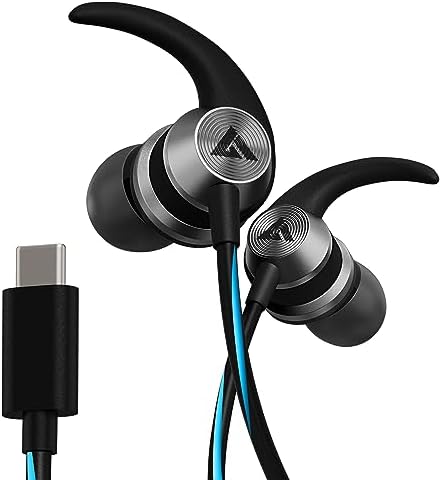 GOBOULT X1 Pro Wired Earphones Type-C Port, 10mm BassDriver, Inline Control, IPX5 Water Resistant, Comfort Fit Earphone Wired Headphone with mic,TypeC Earphone, Voice Assistant (Blue)