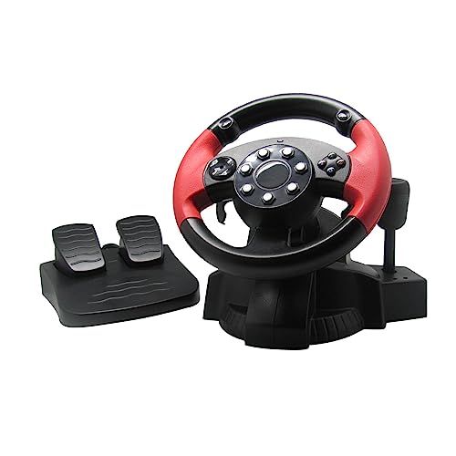 Image of Race Steering Wheel with Floor Pedals Gaming Accessories Gaming Racing Wheel|Controllers & Attachments|Video Games & Consoles