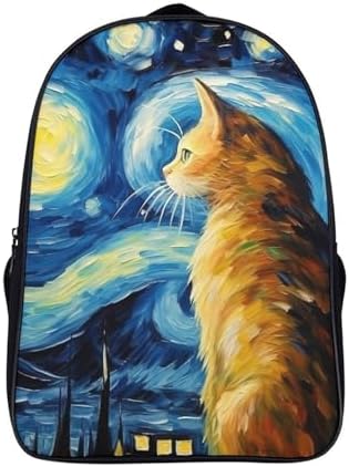 ChengzeTCo Cat Backpack Kids School Bookbag School Bag 3D Printed Cartoon School Bag for Boys Elementary And Middle School Student Backpacks