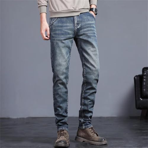Men's Slim Jeans Spring Fashion Casual Skinny Denim Pants Vintage Streetwear Biker Long Trousers3