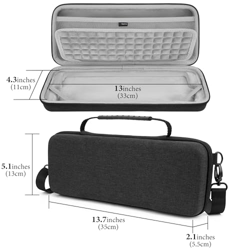 Image of GEEKRIA Hard Shell Travel Case Compatible with Teenage Engineering OP-1 Field /OP-1 / OP-XY Portable Synthesizer, Audio Sampler Carrying Bag (Dark Gray)