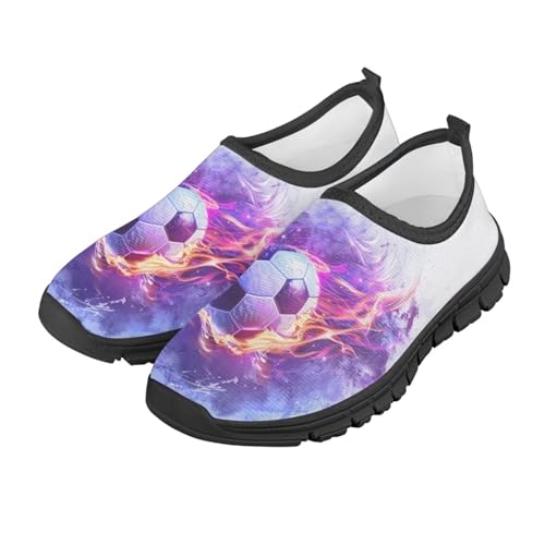 TODIYADDU Soccer Basketball Sports Lover Shoes for Boys Athletic Slip On Sneakers2