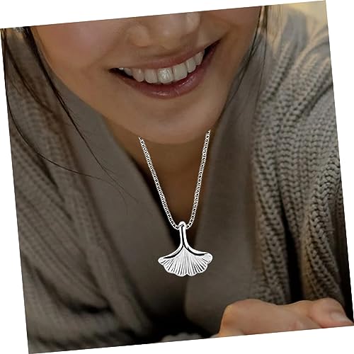Collier Ginkgo chaîne de clavicule à offrir comme médaillon porte-bonheur - 4