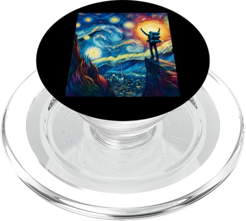 Backpacker Camping Hiking Starry Night PopSocket for iPhone