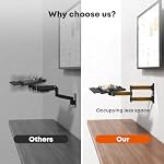 PUTORSEN Wall Mount Keyboard Tray with Adjustable Arm - Ergonomic Swivel & Tilt, Universal Keyboard and Mouse Tray for Home Office, Gaming & Streaming, 7.6"x25.8" Platform, Holds up to 19.8 lbs