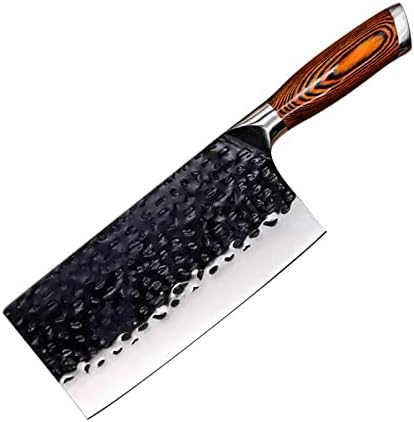 MAYiT Meat Cleaver Knife, Forged Kitchen Knife 7Cr17 Non-stick Blade Cleaver Knife Utility Chef Slicing Chopping Knives Chinese Kitchen Cleaver Woodhandle