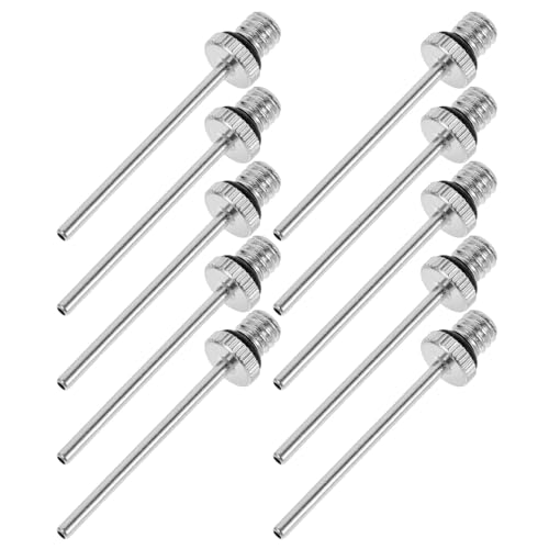 ULTECHNOVO 10 Unidades Agujas y Metal para Balones Deportivos de Inflado Compatibles Duraderas y Fáciles de Usar Bomba de Balón Baloncesto Fútbol