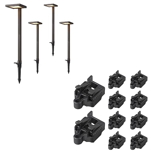 DEWENWILS&EDISHINE EDISHINE Low Voltage Landscape Lights, 5.6W 151LM 3000K Waterproof LED Pathway Lights, 50,000 Hrs Outdoor Landscape Lighting for Yard, Garden, Walkway, Die-cast Aluminum Housing