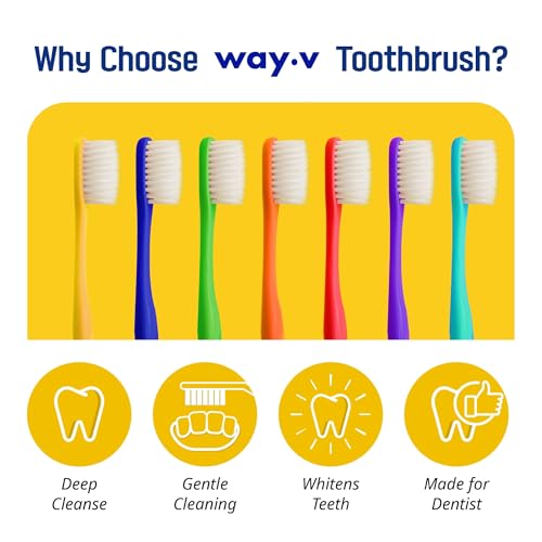 WAY.V Extra Soft Toothbrush Refill with Individual Head Covers - Pink (7 Counts, Soft Bristle)