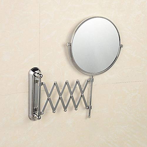 Miroirs de courtoisie muraux de salle de bain ronds et extensibles double face