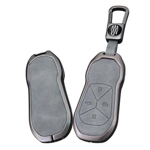 Funda protectora gris para llave Xpeng en tus trayectos diarios y viajes en familia