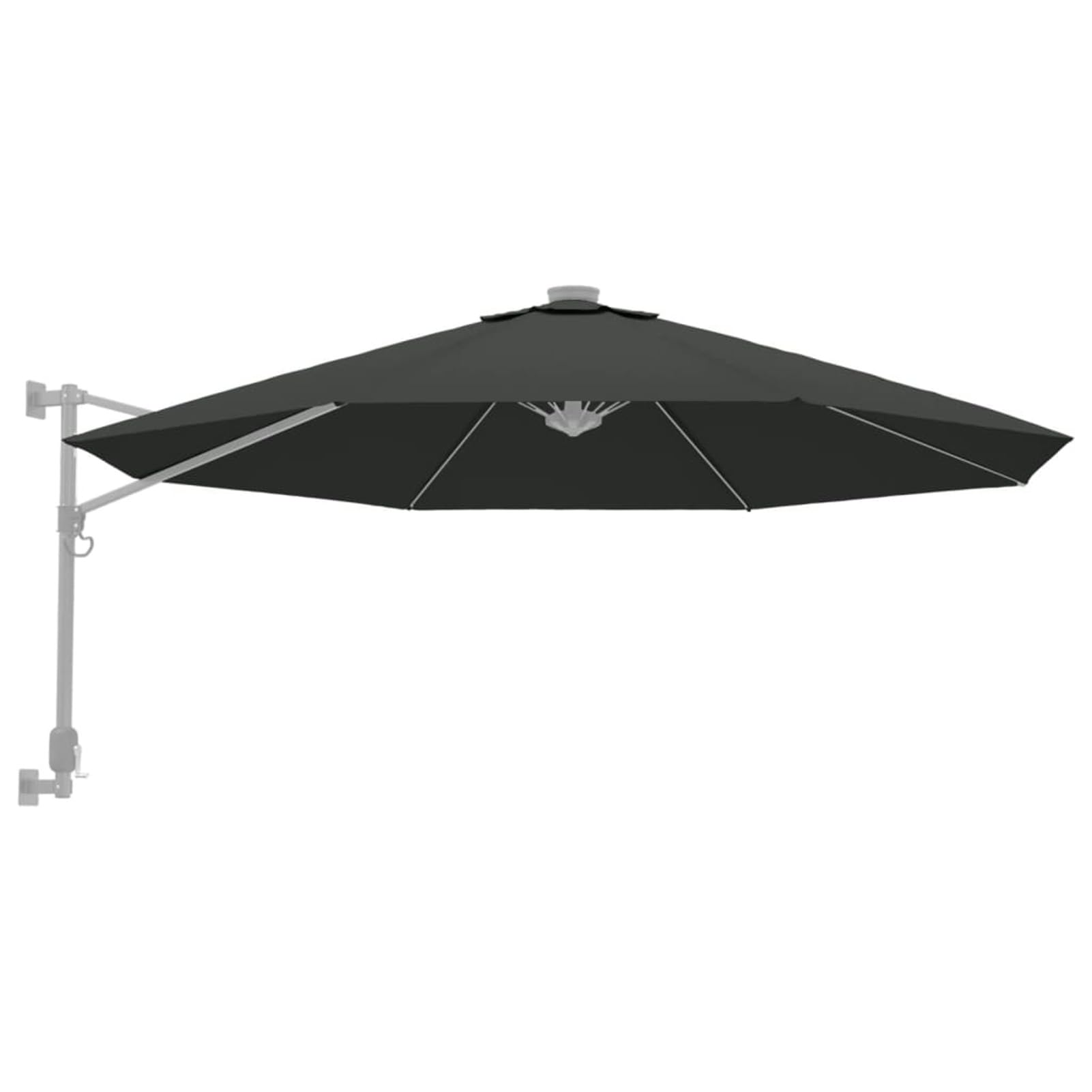 ZEYUAN Tissu de Remplacement pour Parasol déporté Anthracite 350 cm,Housse de Rechange pour Parasol,Imperméable,Anti-UV, Tissu de Remplacement pour Parasol