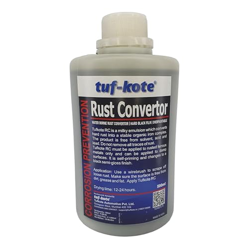 Image of tuf-kote Water-Based Rust Converter Primer All-in-One, Ultimate One-Step Solution to Convert Rusted Metal Surfaces & Prevent Further Rusting [500ML]