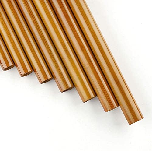 AUsagg 15 Pipes Brown Pan Flute G Key Chinese Traditional Musical Instrument Professional Pan Pipes Woodwind With hoop