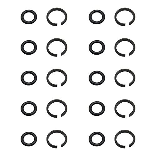 Rurbrin 10 Pieces Of 3/8 Inch Impact Wrench Socket Retainer Rings With O-Ring Suitable For Electric/Pneumatic Wrench Anvil Parts #TOP5