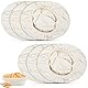 Wanmu 6 Stück Leineneinsatz für Gärkorb, Oval/Runde Leinentuch für Brot Gärkörbchen, Backen Teig Gärung Korb Leinen Liner, Proofing Basket Cloth Liner Zur Teigzubereitung Und Zum Backen