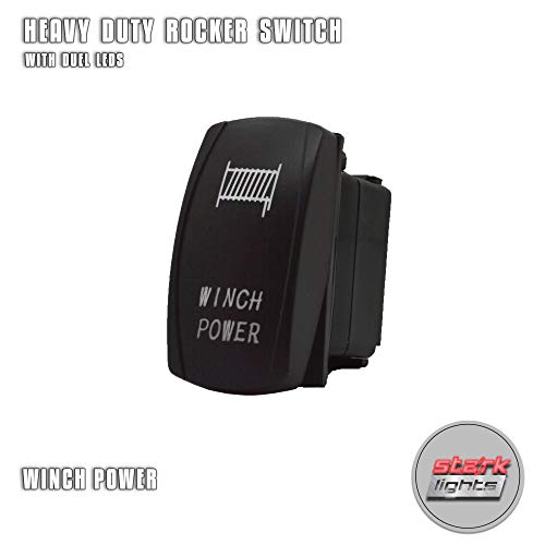 Winch Power - Blue - Laser Etched 5-Pin Double Pole Single Throw Winch Power On-Off Dpst Toggle Switch 20A 12V #TOP5