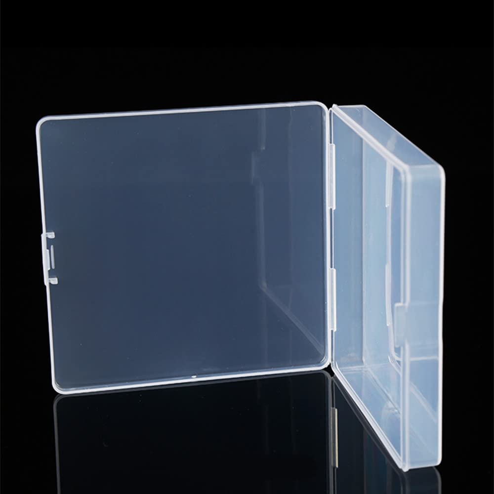 2Pcs Plastic Packing Box 4 2x4 2x0 7inches Accessory Box Transparent Square Storage Box — view 4