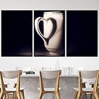 3 Piece Framed Canvas Wall Art Tea Canvas Prints Home Artwork Decoration for Living Room,Bedroom - 16