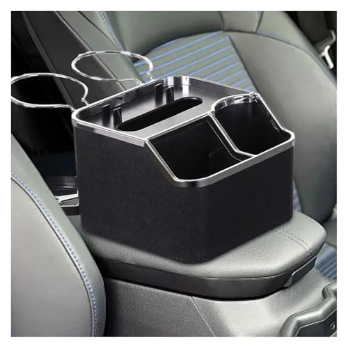 Portavasos organizador para apoyabrazos de carro negro miniatura 5