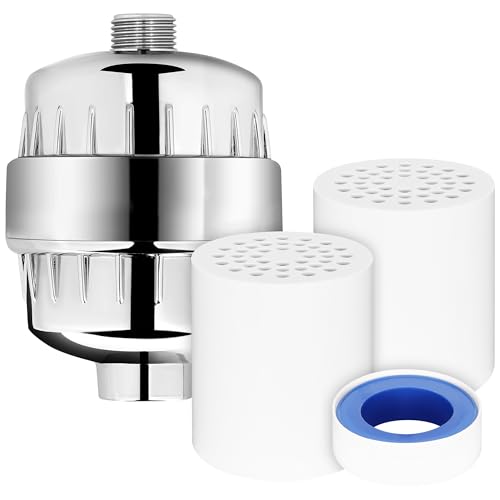 BBLIFE 2 Pack Shower Filter Replacement Cartridge, 99% Removal Chlorine, Heavy Metals, etc, Universal High Performance Efficient Replacement Cartridges, Perfectly Fit for our BPSF Shower Fil