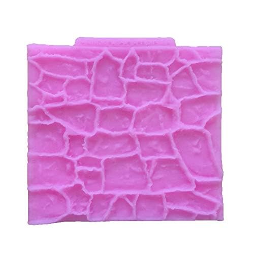 HengKe 2 Pieces Rock Texture Silicone Lace Mold, Food Grade Cake Molds, Candy, Icing, Biscuit Decor, Chocolate,Polymer Clay Fondant Snow Cake Decorating Supplies - Image 2