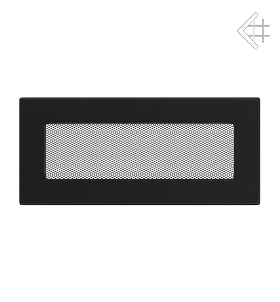 Grille de cheminée noire 11 x 24 cm KRATKI d'aération pour coffre de cheminée