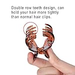 DEEKA 3 PCS 2.5 Inch Tortoise Shell Hair Claw Clips Double Row Teeth Plastic Hair Jaw Clips Hair Barrettes Thick Medium Thin Hair Clips for Women - Image 2