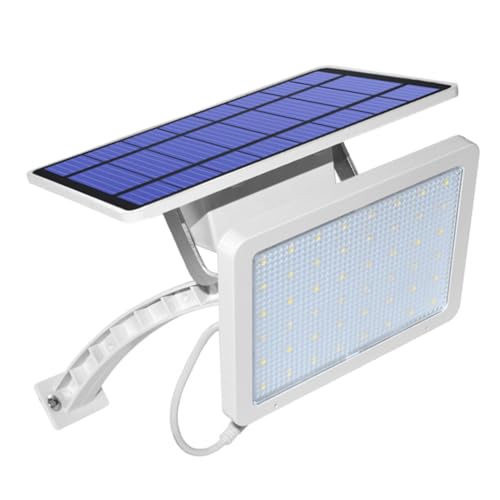 EXHUMKY Luce Da Giardino Solare Con Pannello Solare Lampada Da Parete Per Esterni Per Giardino Patio e Recinzione Colore Casual