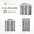 VONZOY Resin Storage Sheds with Floor, 6x4.5 FT Plastic Garden Shed with Lockable Door, Window, Waterproof, Outdoor Tool Storage for Bike, Garbage Can, Grey White, Light Grey