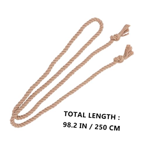 Gothic Braided Waist Belt for Robe and Pants Rustic Cotton Linen Pastor Waistband Lightweight Long Cosplay Costume Accessory for Men and Women2