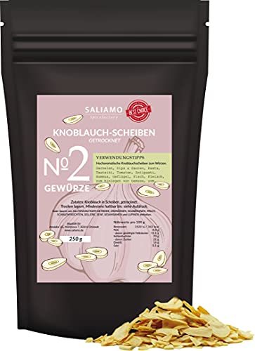 250g Knoblauch Scheiben, Knoblauch Chips, Knoblauch geschnitten, intensiver Geschmack, getrocknet