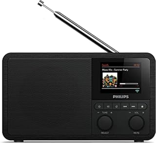 Philips Audio Radio internetowe DAB+ PR802/12 radiobudzik DAB+ (Bluetooth, DAB+, timer snu, podwójny alarm, Spotify Connect) czarne