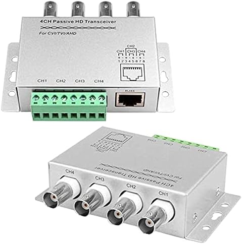 UTP 4 Channel 720P 1080P CVI/TVI/AHD Passive HD Transceiver,BNC to Cat5/5E/6 RJ45(T568B) UTP Cable Converter for CCTV Camera System