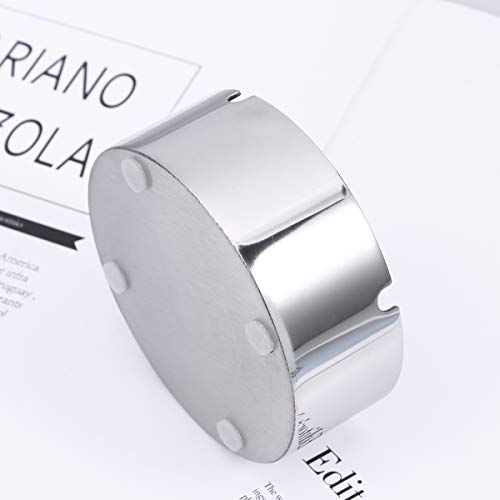 Vosarea Cinzeiro criativo de aço inoxidável, cinzeiro elegante com personalidade, cinzeiro com tampa