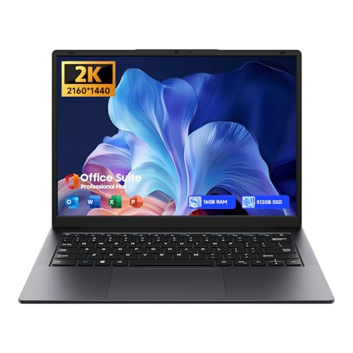 EYY Laptop Computer 16GB (8+8) RAM 512GB SSD, 14' 2K Resolution 3:2 Notebook Display, Intel M3-8100Y...