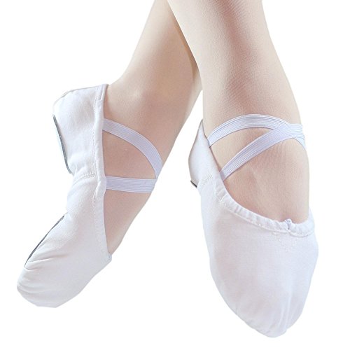 Image of Danzcue Adult Split Sole Canvas Ballet Slipper