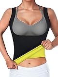 DEYACE Quemador de grasa térmico para mujer, de neopreno, para el vientre, para quemar grasa en el vientre, Negro , L