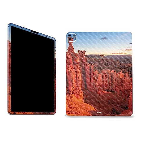 Image of MightySkins Carbon Fiber Skin Compatible with Apple iPad Pro 12.9 inch M2 6th Gen (2022) Full Wrap Kit - The Hammer | Protective, Durable Textured Carbon Fiber Finish | Easy to Apply | Made in The USA