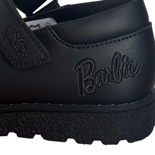 Barbie Girls School Shoes Black UK 2