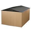 10 x 12 FT Outdoor Metal Storage Shed, Steel Yard Shed with Lockable Doors,Extra Large Utility and Tool Storage for Garden, Backyard, Patio, Outside Use
