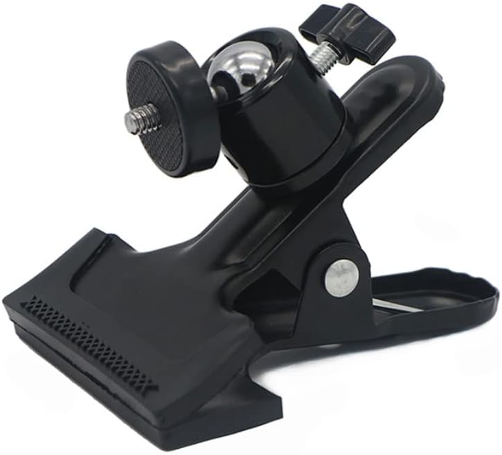 Miniatura 9 de Walway - Soporte de trípode para cámara con clip para reflector de flash con cabezal de bola de 360 grados para smartphone, cámara réflex digital,