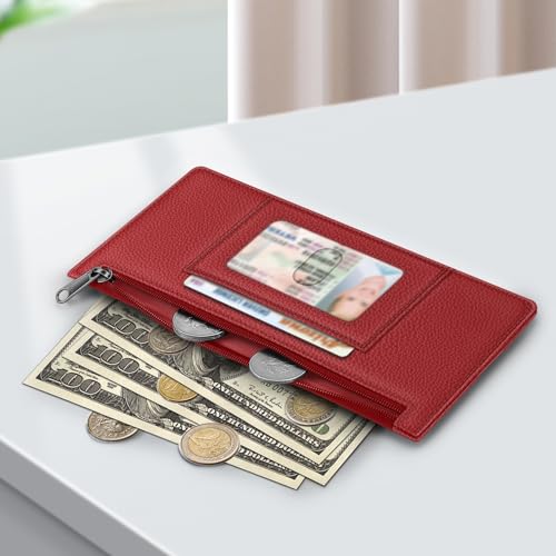 Fintie Slim Credit Card Wallet Holder Change Pouch, RFID Blocking Business Cards Cases with Zipper Pocket for Cash, Coin, Receipt3