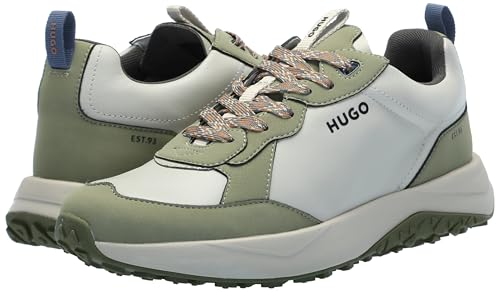 Image of HUGO Mens Running Style Mix Material Sneakers