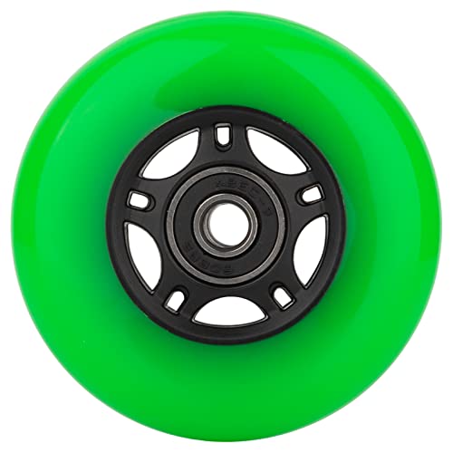 Wheelcome Inline Skate Replacement Wheels With Bearings Abec-9 And Floating Spacers For Blades Roller Hockey Skates, 85A Indoor & Outdoor, 64Mm/70Mm/72Mm/76Mm/80Mm Dia, 8-Pack (Green, 80Mm) #TOP3