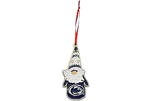 Penn State Nitty Lions Gnome Metal Christmas Ornament